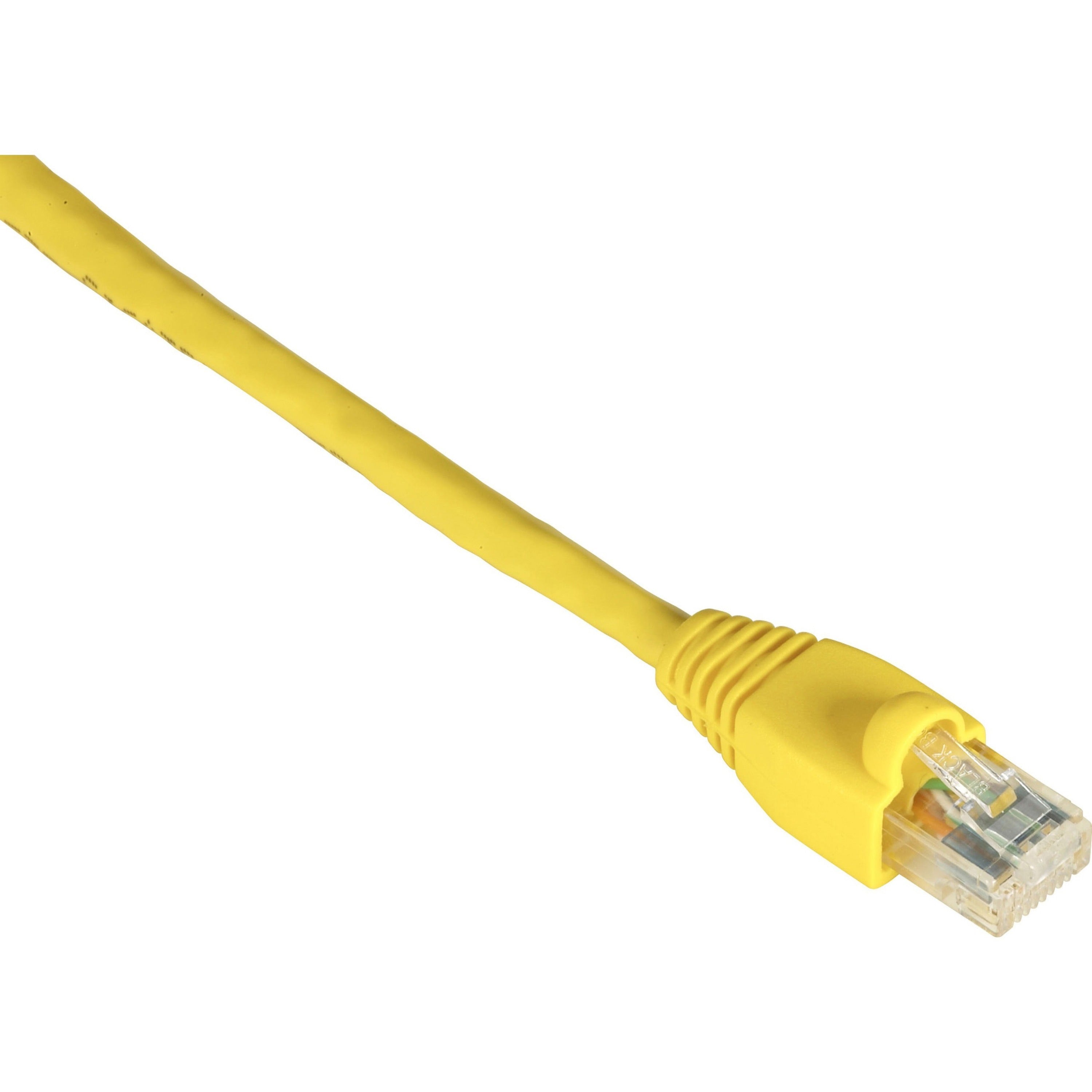 Black Box GigaTrue Cat6 UTP Patch Network Cable, 3 ft, RJ-45 Male/Male, 24 AWG, Gold Plated Contacts, Snagless Boot, Yellow, 1 Each