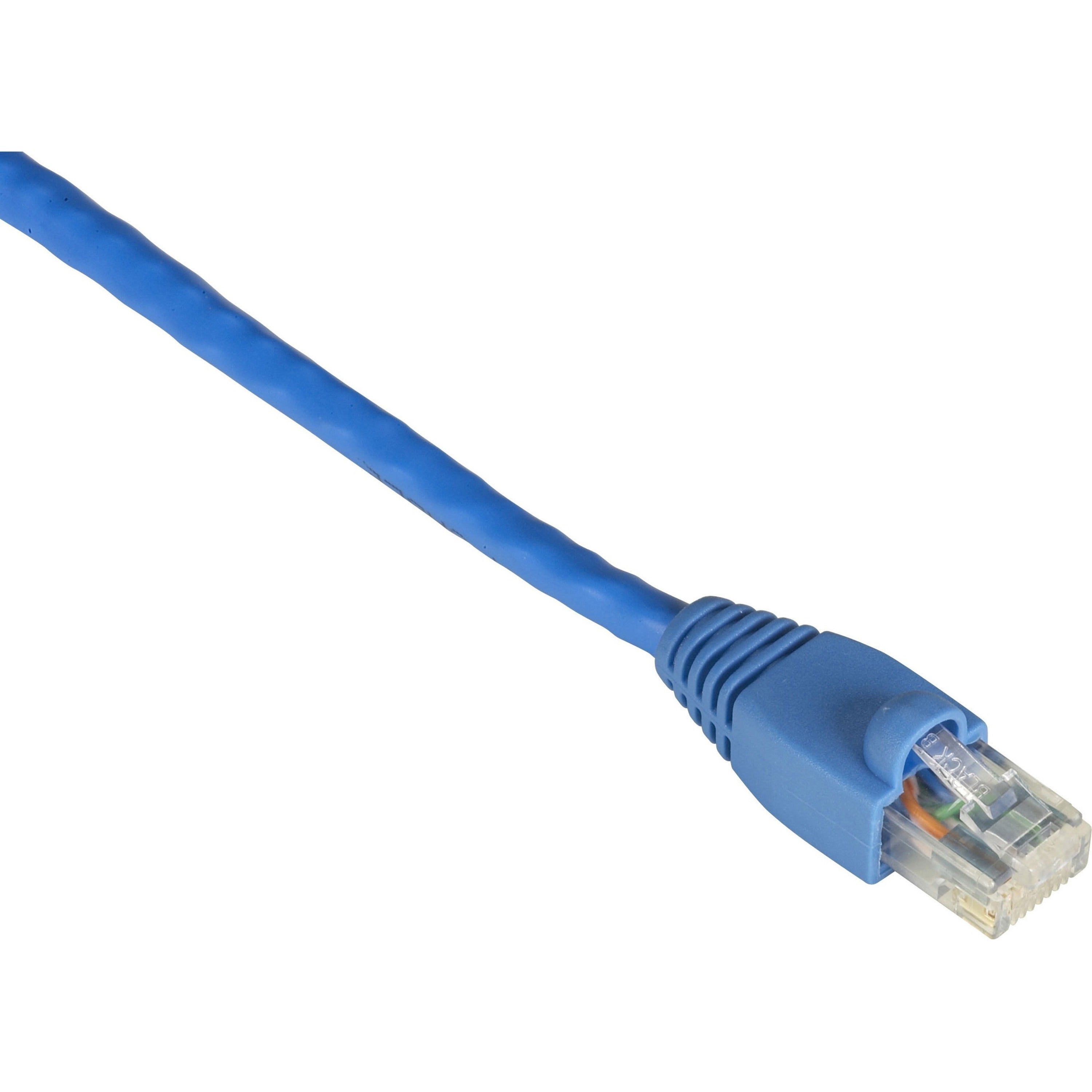 Black Box GigaTrue Cat6 UTP Patch Network Cable, 3 ft, RJ-45 Male/Male, 24 AWG, Gold Plated Contacts, Snagless Boot, Blue, 1 Each