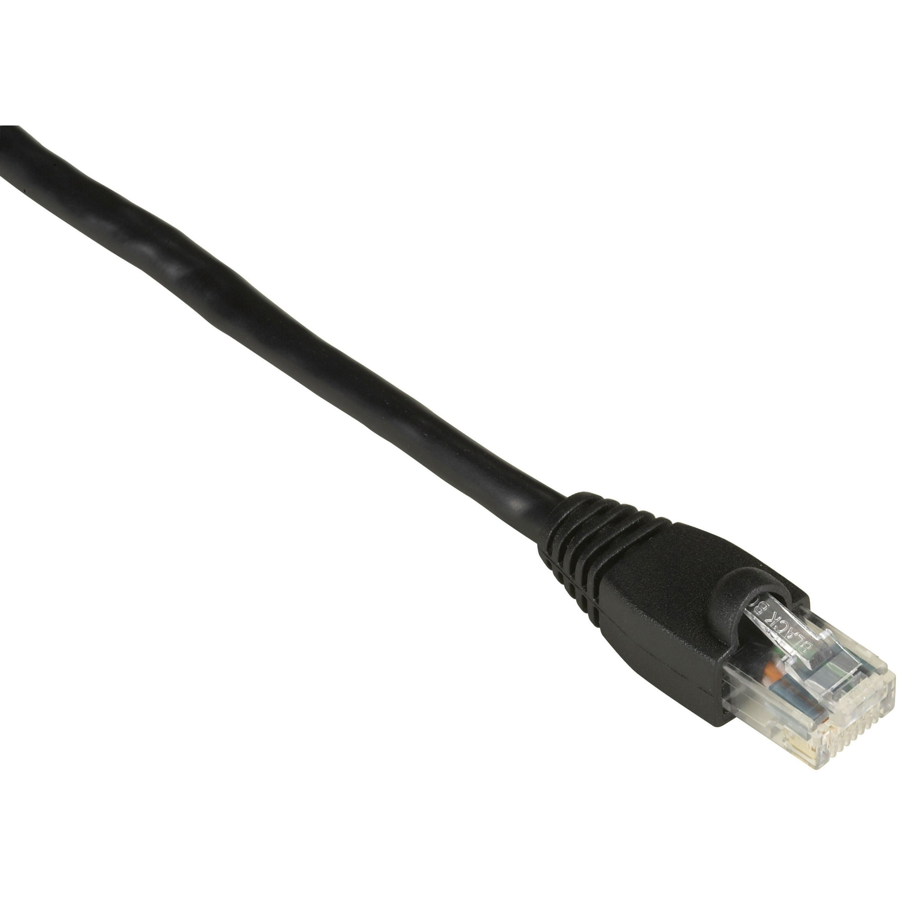 Black Box GigaTrue Cat6 UTP Patch Network Cable, 3 ft, RJ-45 Male/Male, 24 AWG, Gold Plated Contacts, Snagless Boot, Black, 1 Each