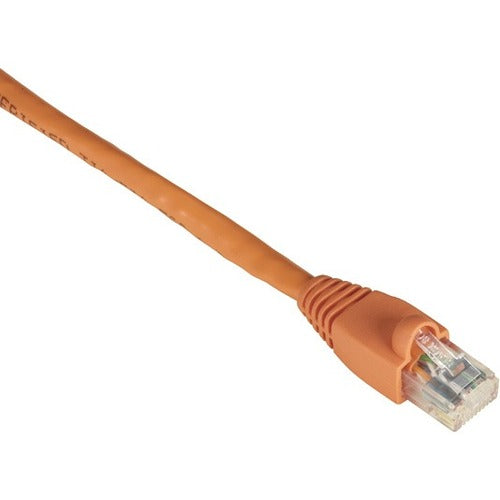 Black Box GigaTrue Cat6 UTP Patch Network Cable, 15 ft, RJ-45 Male/Male, 24 AWG, Orange, Gold Plated Contacts, Snagless Boot, 1 Each