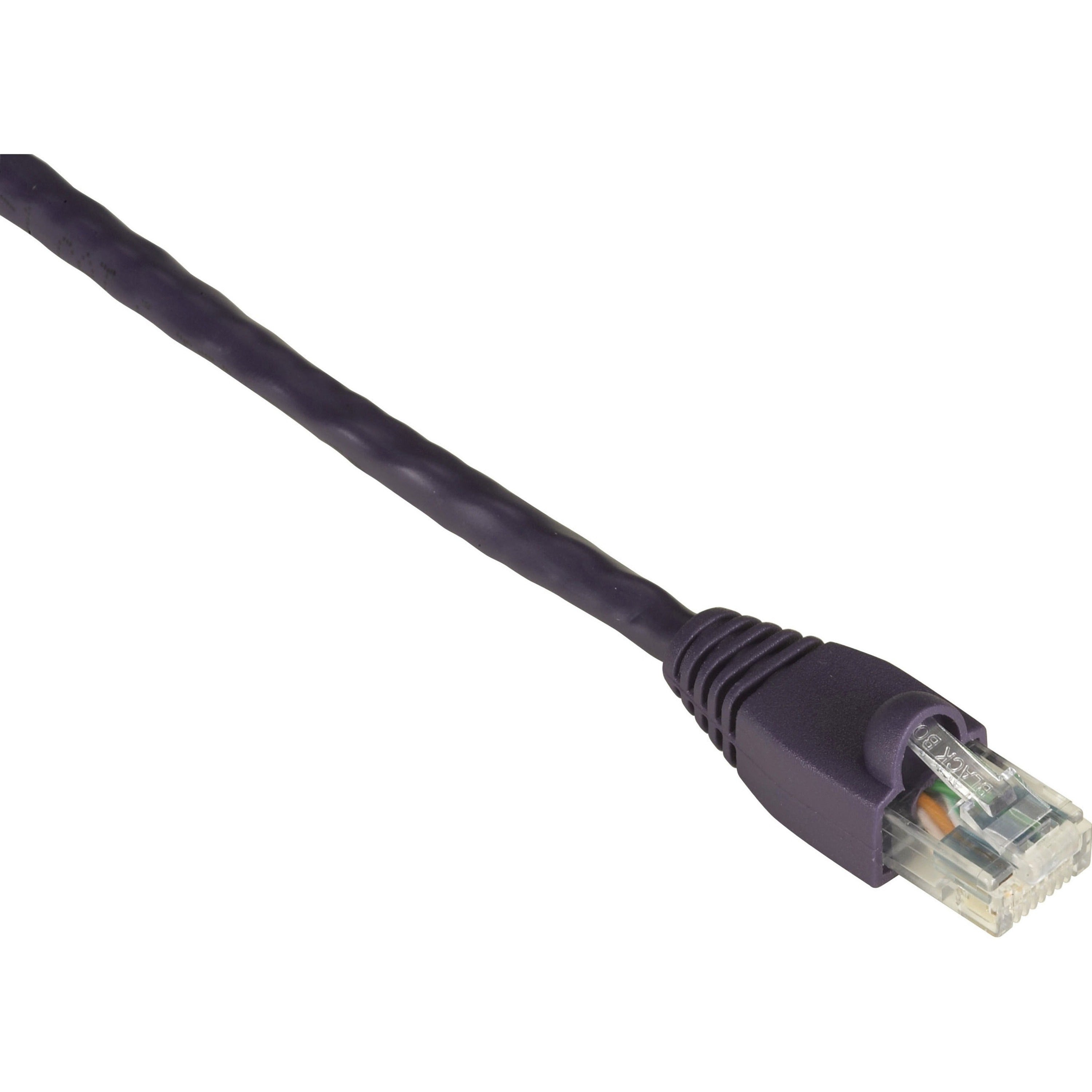Black Box GigaTrue Cat6 UTP Patch Cable, 3 ft, RJ-45 Male/Male, 24 AWG, Gold Plated Contacts, Snagless Boot, Purple, 1 Each
