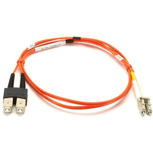 Black Box Fiber Optic Duplex Patch Network Cable - 9.80 ft Fiber Optic Network Cable for Network Device - First End: 2 x SC Network - Male - Second End: 2 x LC Network - Male - Patch Cable - OFNR - 50/125 &micro;m - Orange - 1 Each