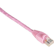 Black Box GigaTrue Cat6 UTP Patch Network Cable, RJ-45 Male/Male, 1 ft, 24 AWG, Gold Plated Contacts, Snagless Boot, Pink, 1 Each