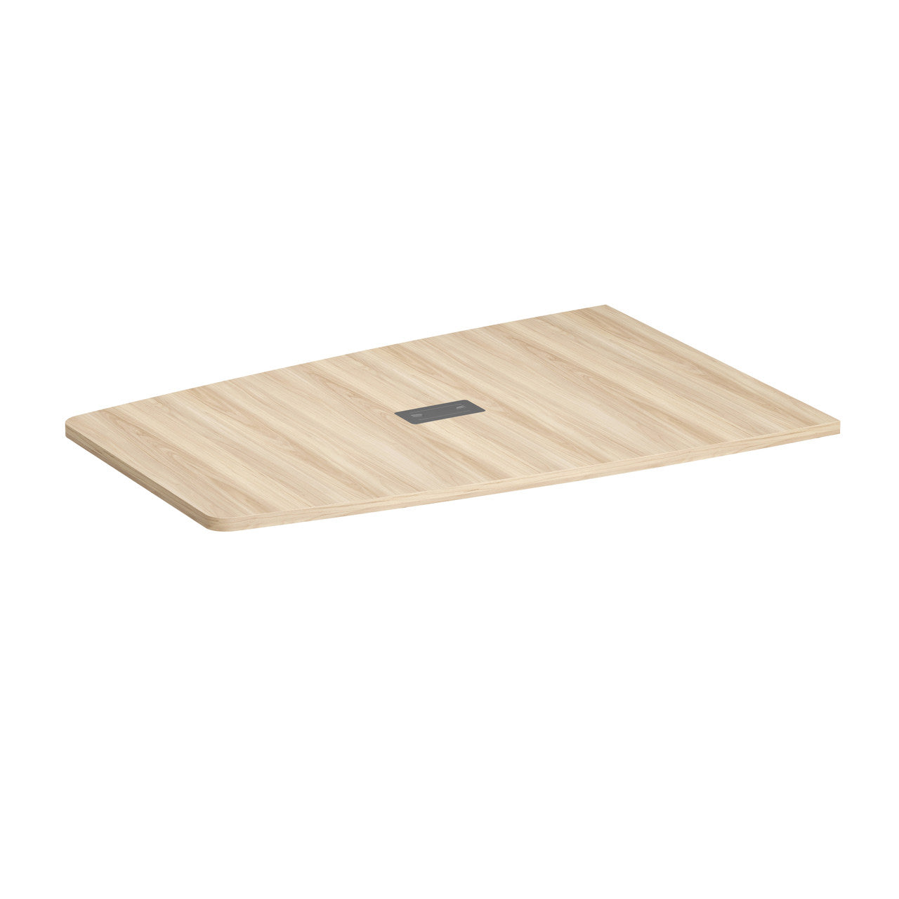 OfficeSource  72.5" Half Boat Shape Top (Top Only) - American Elm