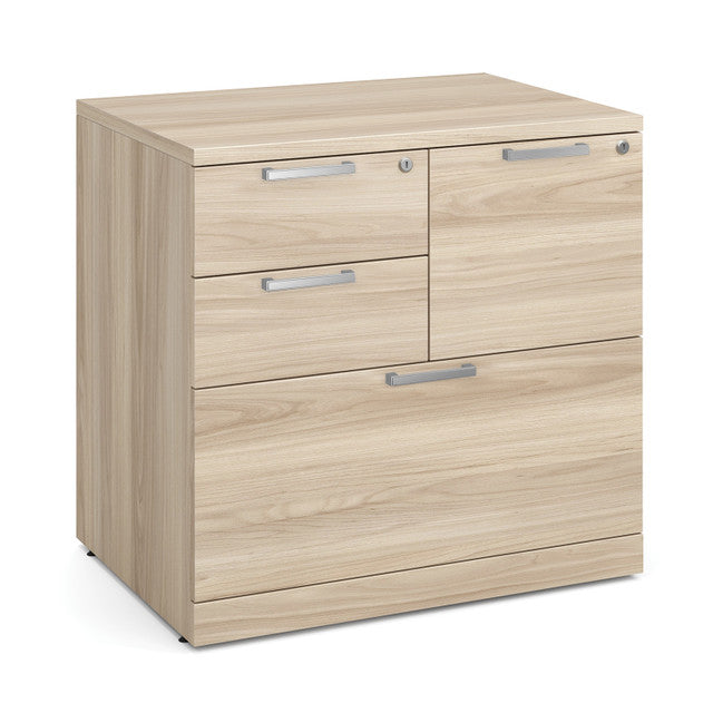 OfficeSource Laminate Lateral Files 31"W Combo Lateral File Cabinet - American Elm