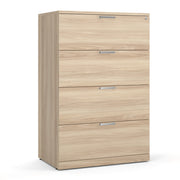 OfficeSource Laminate Lateral Files 4 Drawer Lateral File Cabinet - American Elm