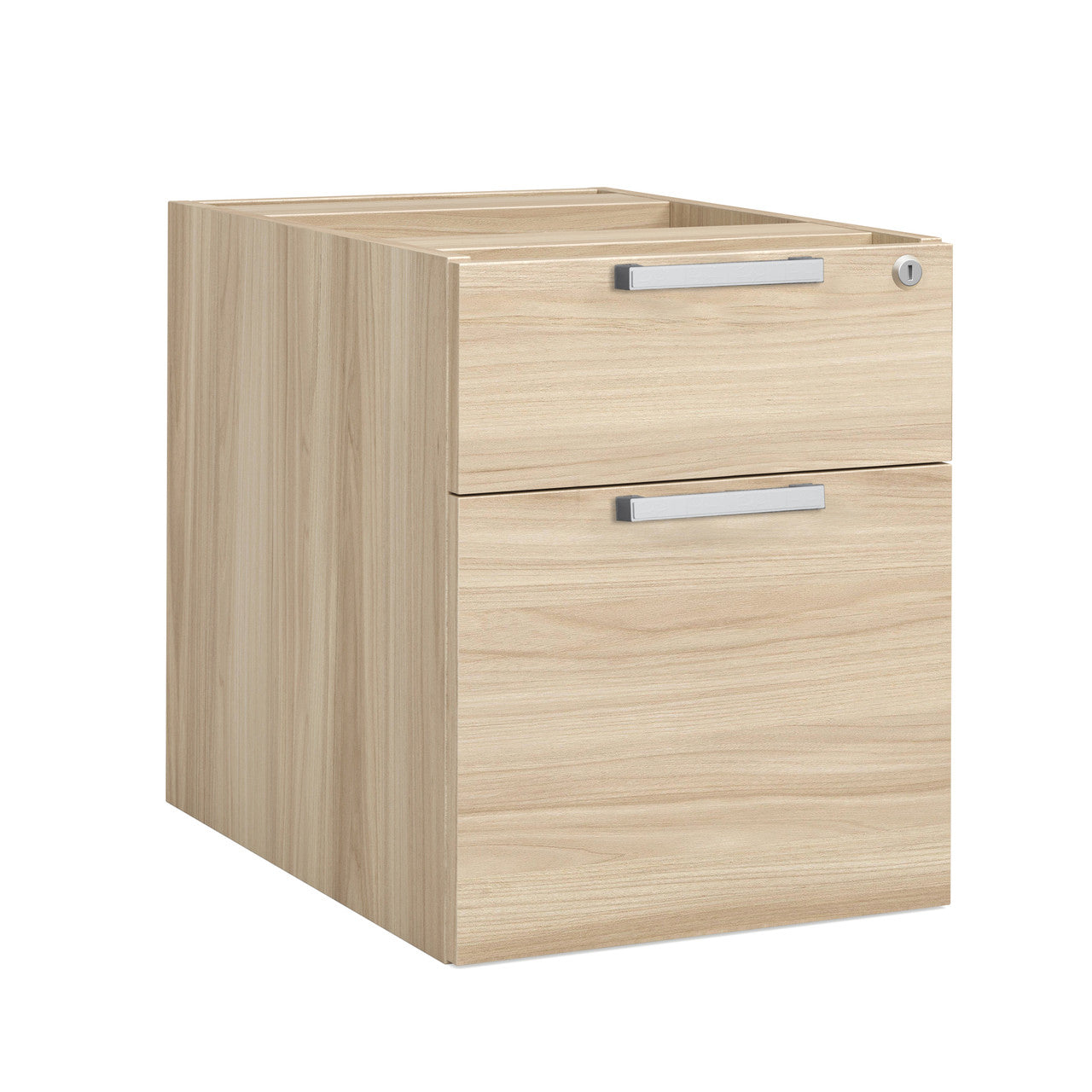 OfficeSource Laminate 2 Drawer Hanging Pedestal - Box/File - American Elm