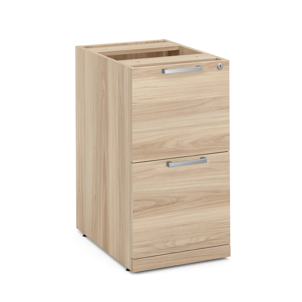 OfficeSource Laminate 2 Drawer Deluxe Full Pedestal - File/File - 22"D - American Elm