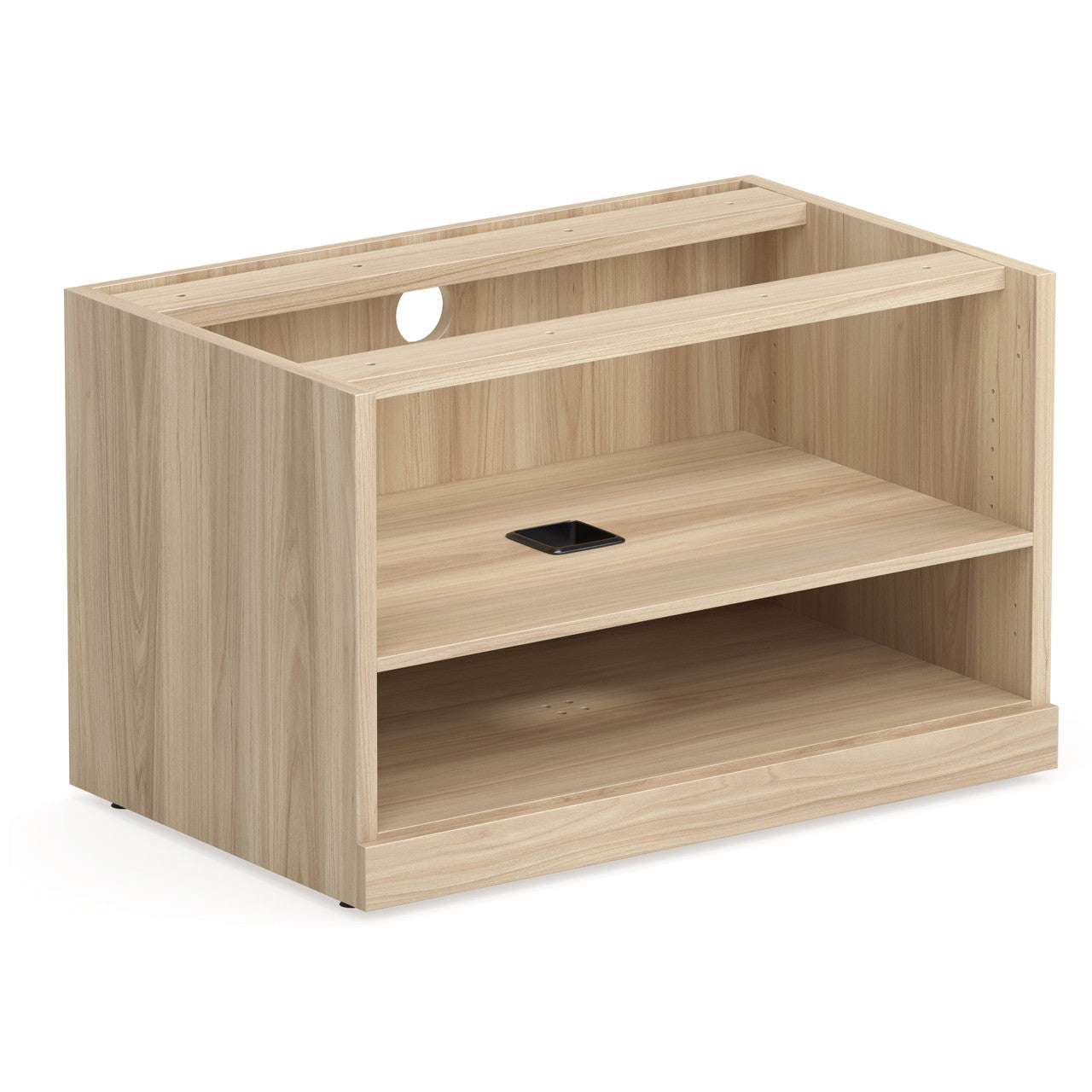 OfficeSource StandUp Standing Desk Open Shelf Cabinet (Top Not Included) - American Elm