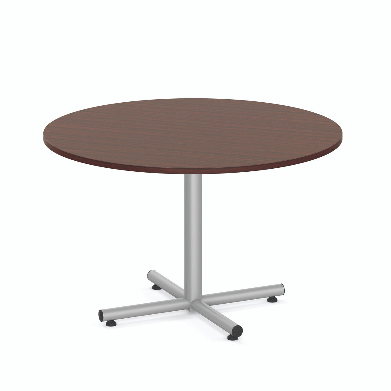 OfficeSource OS Conference/Multi-Purpose Tables 48" Round Top - Mahogany