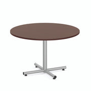 OfficeSource OS Conference/Multi-Purpose Tables 48" Round Top - Mahogany