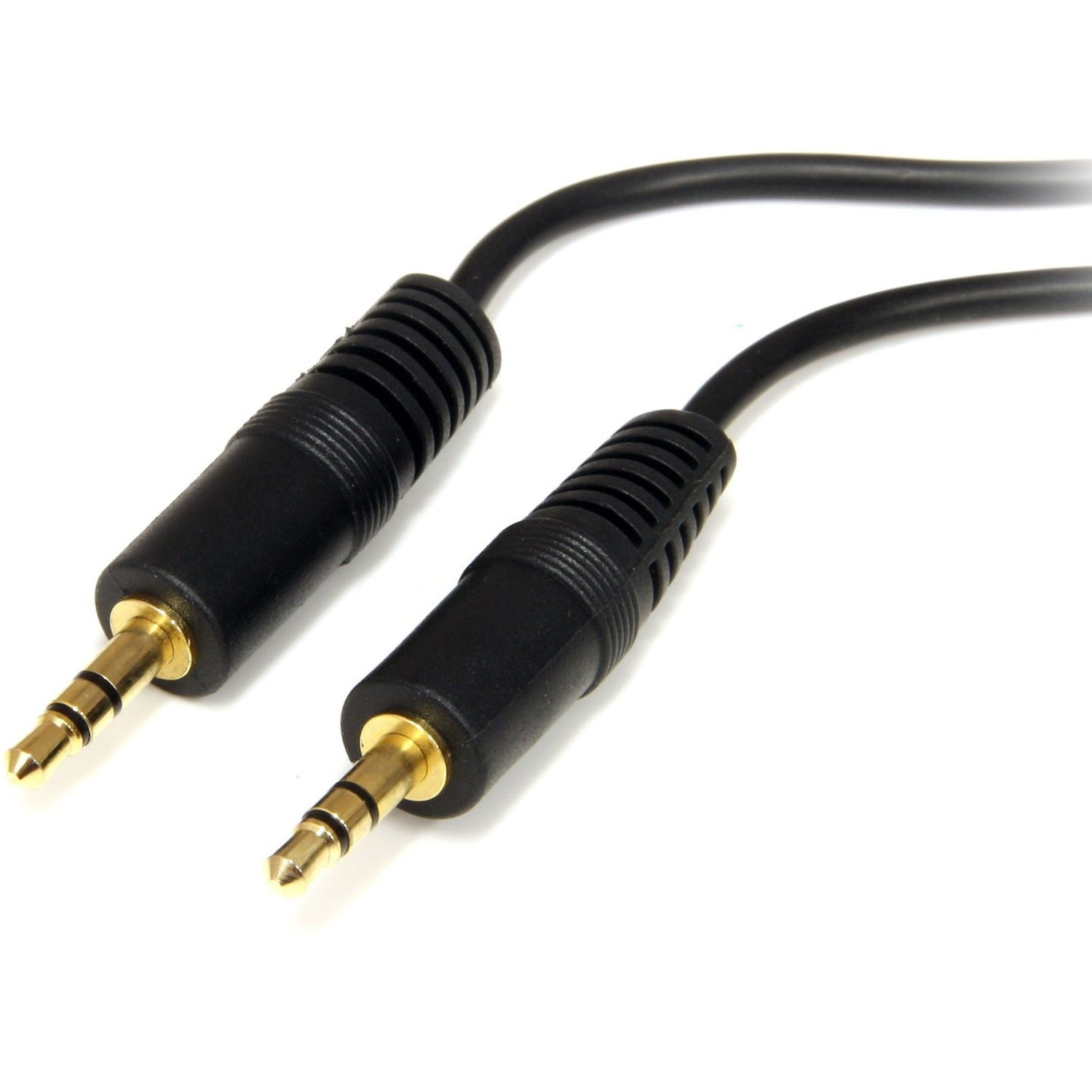 StarTech.com 6 ft 3.5mm Stereo Extension Audio Cable, Male to Male, Black, 1 Each