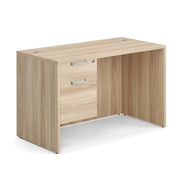 OfficeSource OS Laminate Collection Single 3/4 Pedestal Desk - 48" x 24" - American Elm