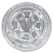 Round Aluminum Container, 24 oz, 7" Diameter, Silver, 500/Carton