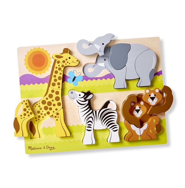 Melissa & Doug Safari Wooden Chunky Jigsaw Puzzle (20 Pcs)
