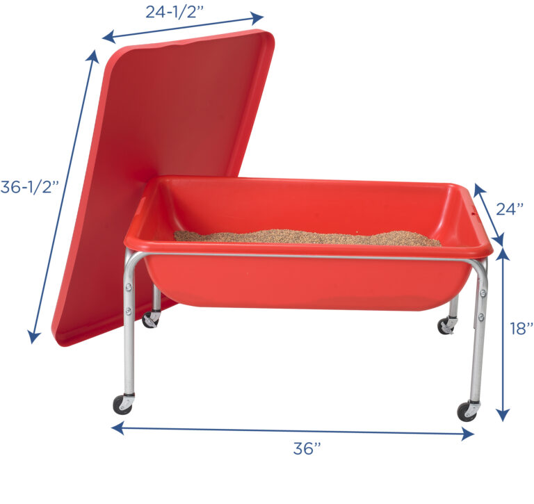 Mobile Sensory Table with Lid - Medium - 18" Table