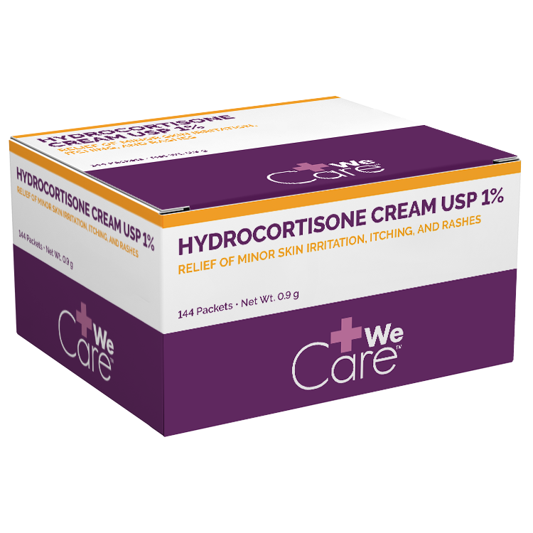 Hydrocortisone Cream, 0.9 g Foil Packet, 144 pcs per Box/12 Boxes per Case
