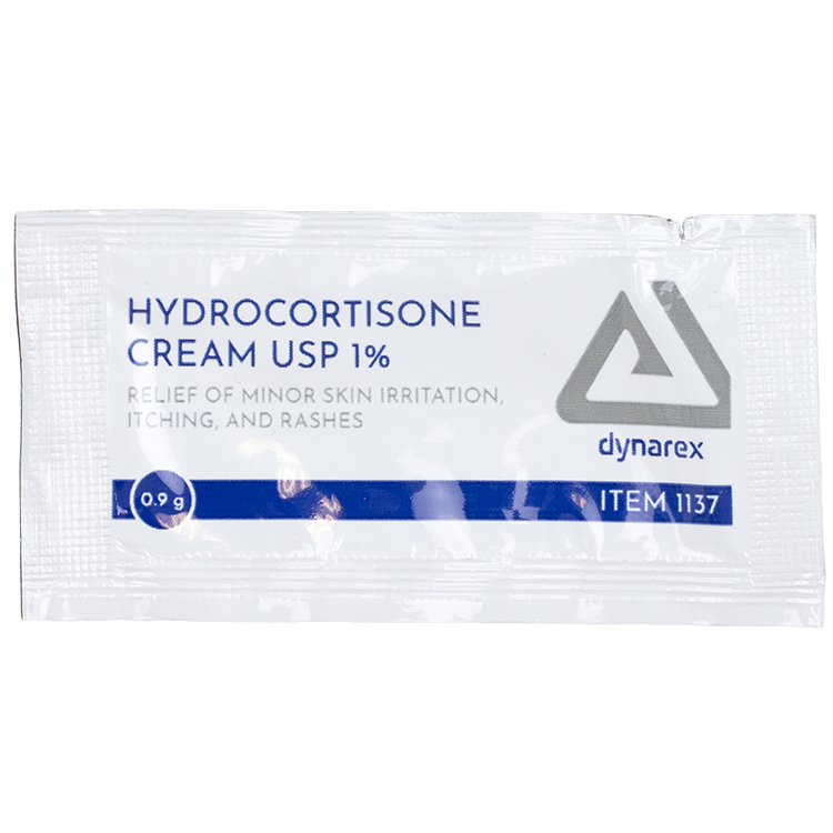 Hydrocortisone Cream, 0.9 g Foil Packet, 144 pcs per Box/12 Boxes per Case