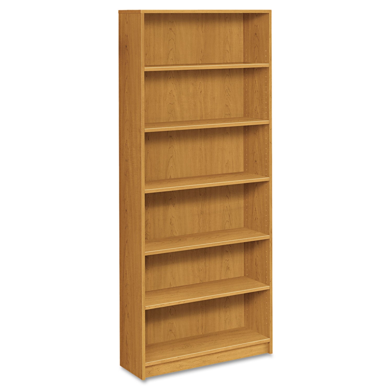 HON 1870 Series Bookcase, 6 Shelves, 84"H x 36"W x 11.5"D, Laminate, Harvest Finish, Hardboard, 1 Each