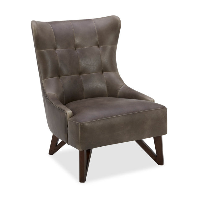 OfficeSource Remington Wingback Upholstered Lounge Chair - Toffee
