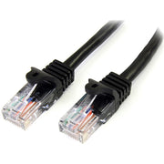 StarTech.com 3ft Cat5e Snagless UTP Patch Cable - 3 ft Category 5e Network Cable - First End: 1 x RJ-45 - Male - Second End: 1 x RJ-45 - Male - Patch Cable - Black - 1 Each