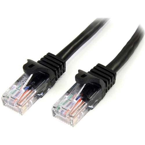 StarTech.com 3ft Cat5e Snagless UTP Patch Cable - 3 ft Category 5e Network Cable - First End: 1 x RJ-45 - Male - Second End: 1 x RJ-45 - Male - Patch Cable - Black - 1 Each