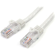 StarTech.com Cat. 5E UTP Patch Cable - 10 ft Category 5e Network Cable - First End: 1 x RJ-45 - Male - Second End: 1 x RJ-45 - Male - Patch Cable - White - 1 Each