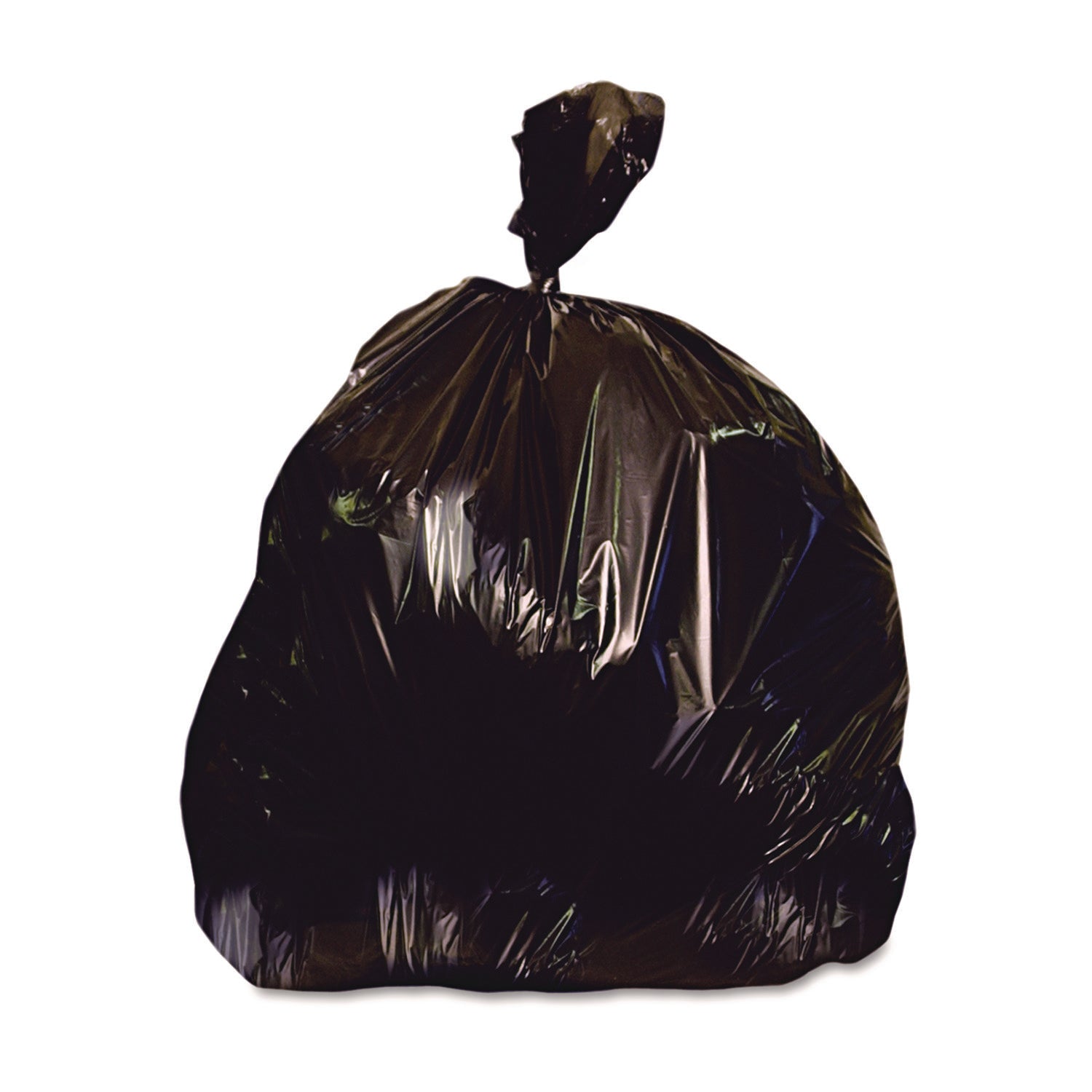 Heritage Low-density Dark Can Liner - 45 gal Capacity - 46" Length x 40" Width x 1.50 mil (38 Micron) Thickness - Low Density - Black - Resin - Can - Recycled - 1 Carton