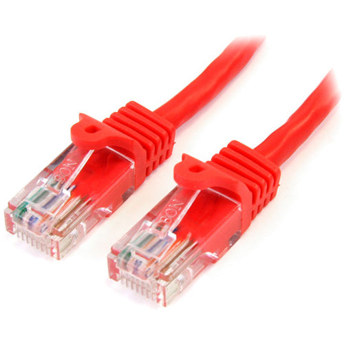 StarTech.com Cat5e UTP Patch Cable, 3 ft, RJ-45 Male/Male, Snagless, Red, 1 Each