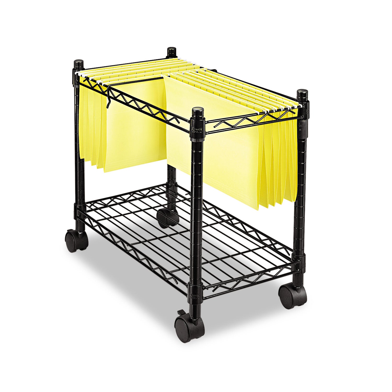 4 Casters - Metal, Steel - 24" Width x 14" Depth x 20.50" Height - Black - 1 Each