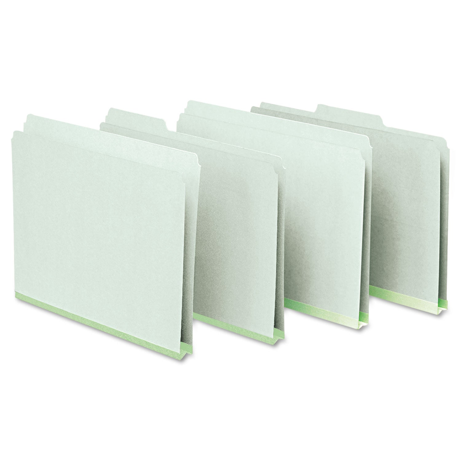 Pendaflex 1/3 Tab Cut Letter Top Tab File Folders, 8.5" x 11", 1" Expansion, Assorted Tab Positions, 25 pt. Heavyweight Pressboard, Light Green, Reinforced, 25/Box
