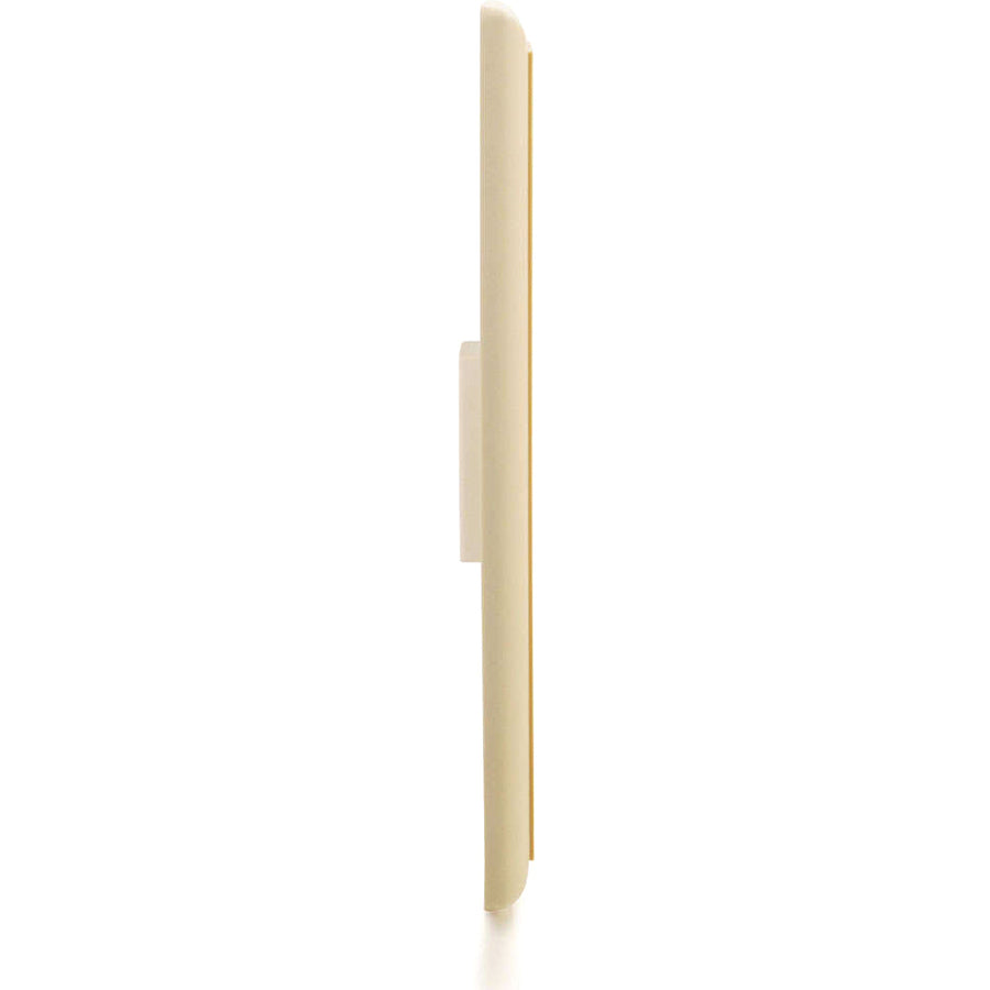 C2G 1 Socket Keystone Network/Multimedia Faceplate - 1 x Total Number of Socket(s) - 1-gang - Flush Mount - Ivory - 1