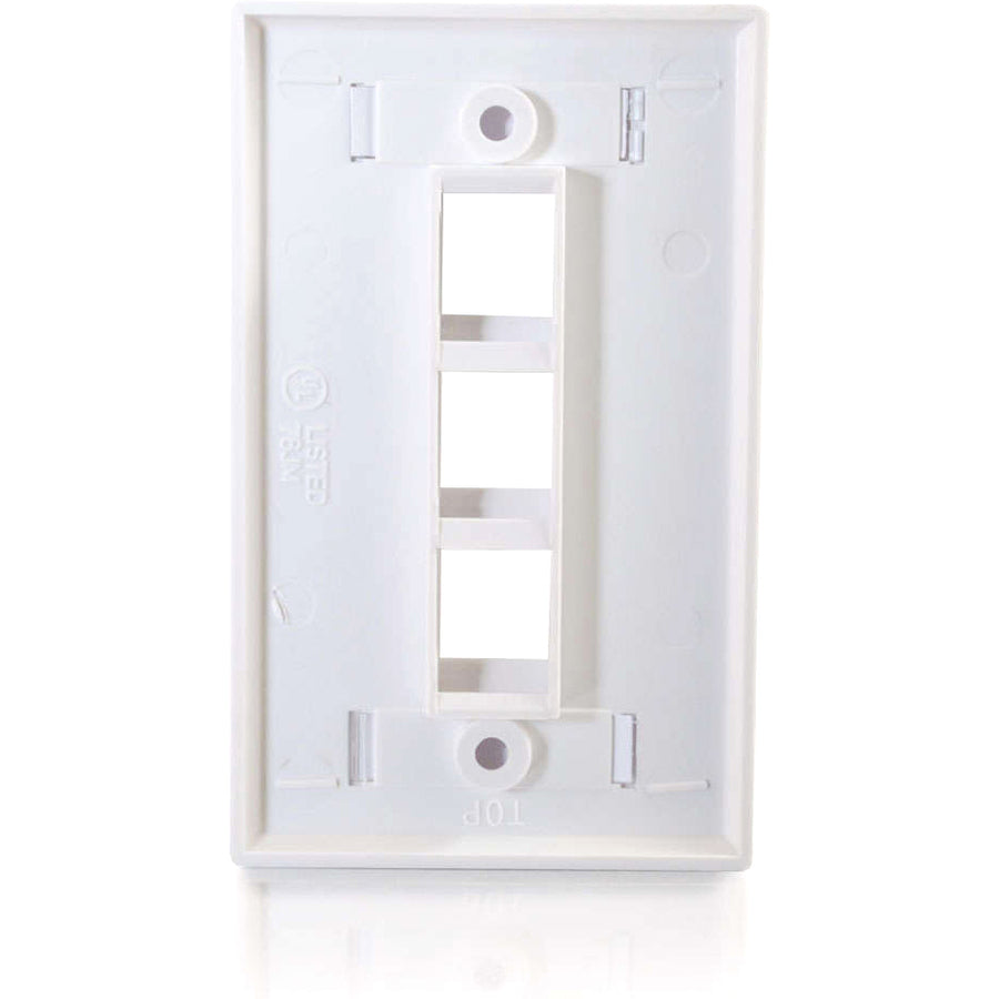 C2G 3 Socket Keystone Network/Multimedia Faceplate