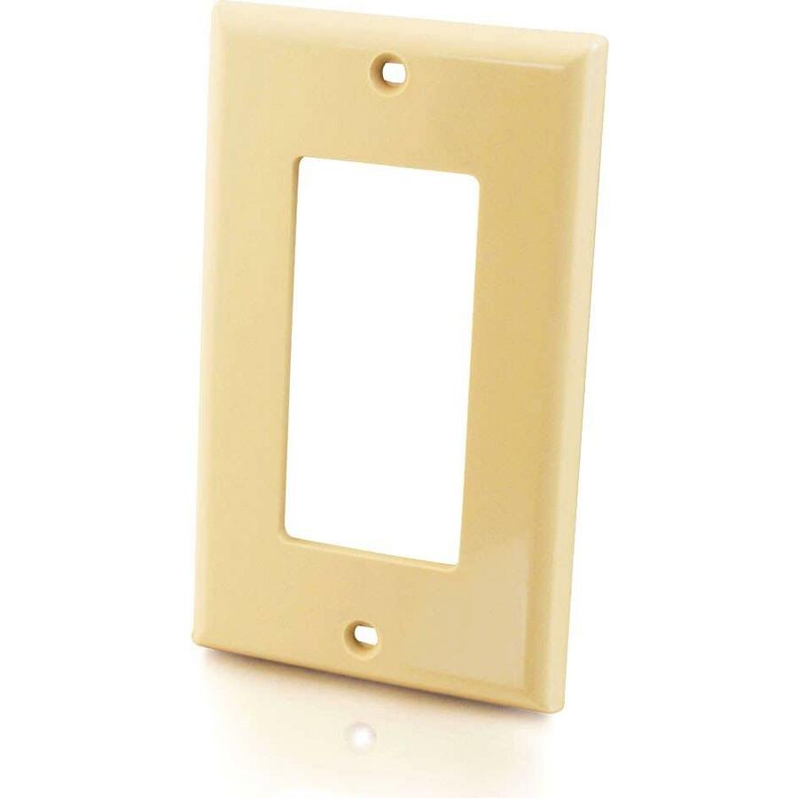 C2G Decora-Style Faceplate - 1-gang - Ivory - 1 Each