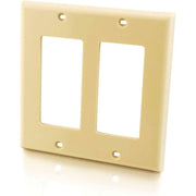 C2G Decora-Style Faceplate - 2-gang - Ivory - 1 Each