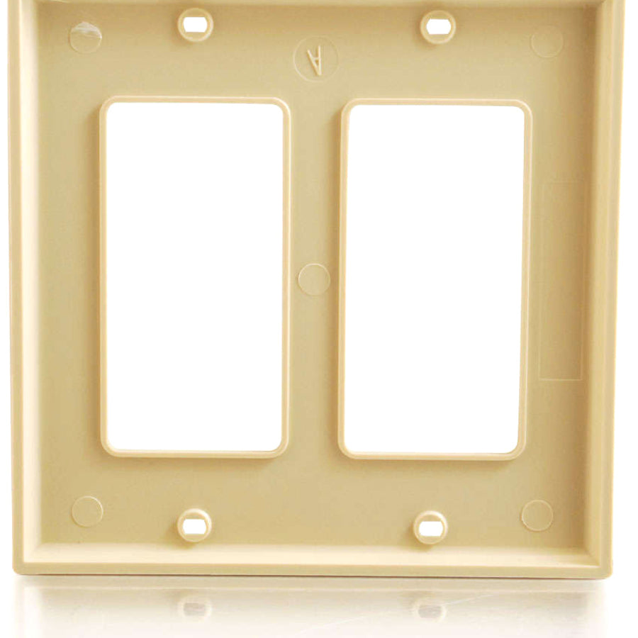 C2G Decora-Style Faceplate - 2-gang - Ivory - 1 Each