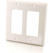 C2G Decora-Style Faceplate - 2-gang - White - 1