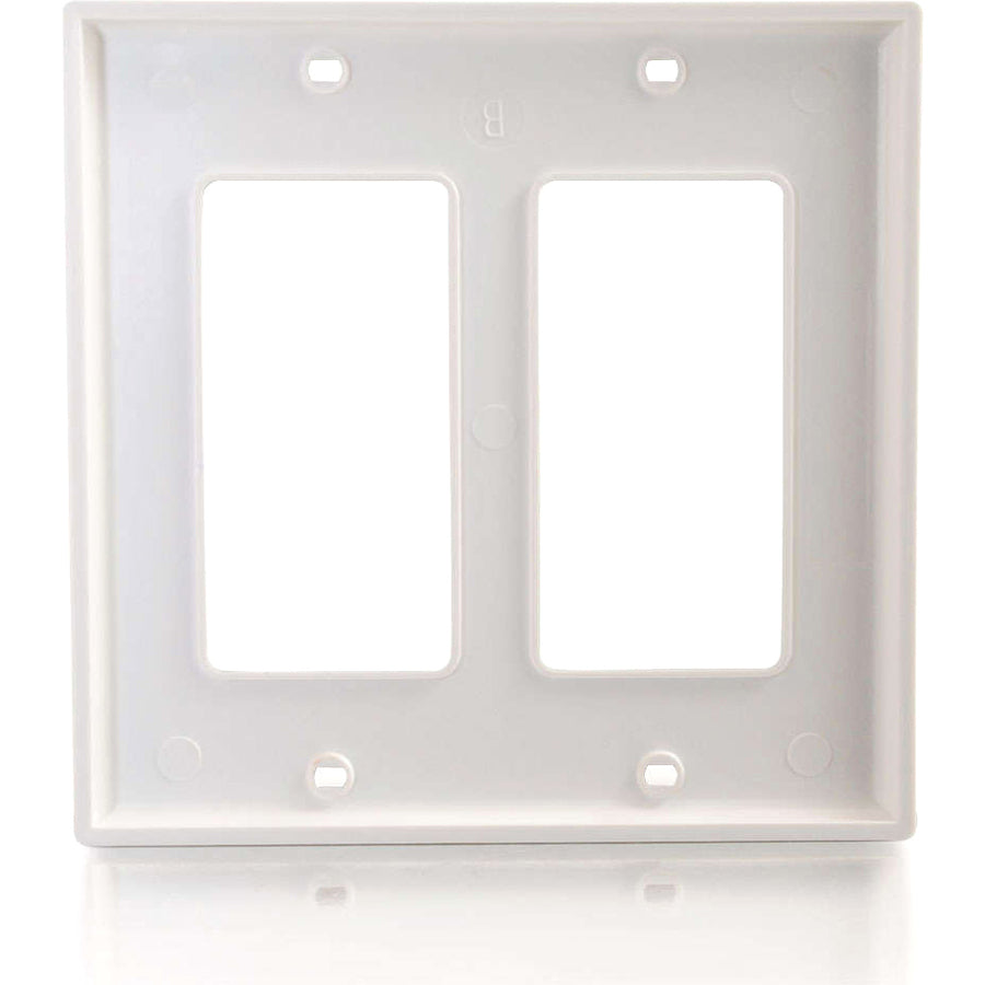 C2G Decora-Style Faceplate - 2-gang - White - 1