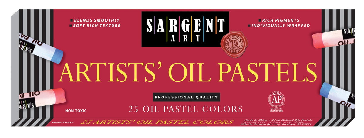 Sargent Art Regular Oil Pastel  Assorted Colors  Pack of 25