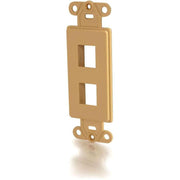 C2G 2 Socket Decorative Multimedia Keystone Insert - 2 x Total Number of Socket(s) - Ivory - 1