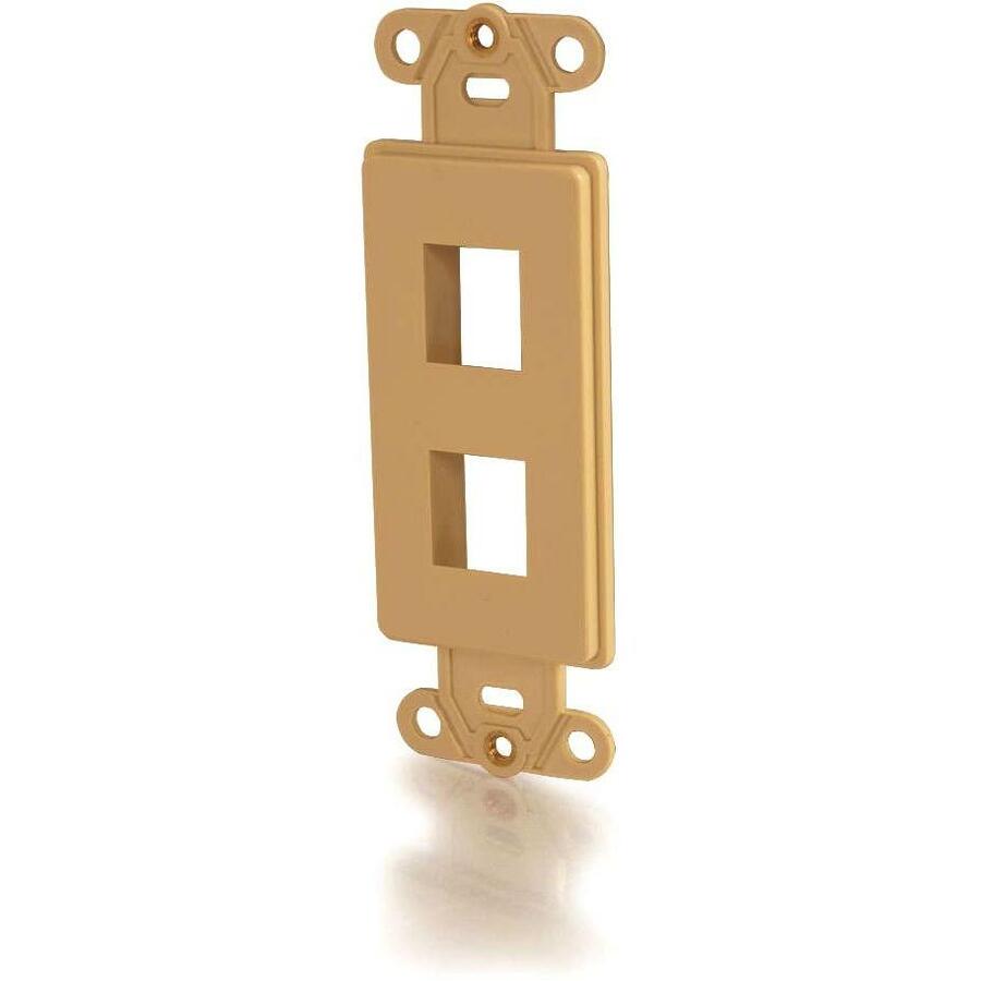 C2G 2 Socket Decorative Multimedia Keystone Insert - 2 x Total Number of Socket(s) - Ivory - 1