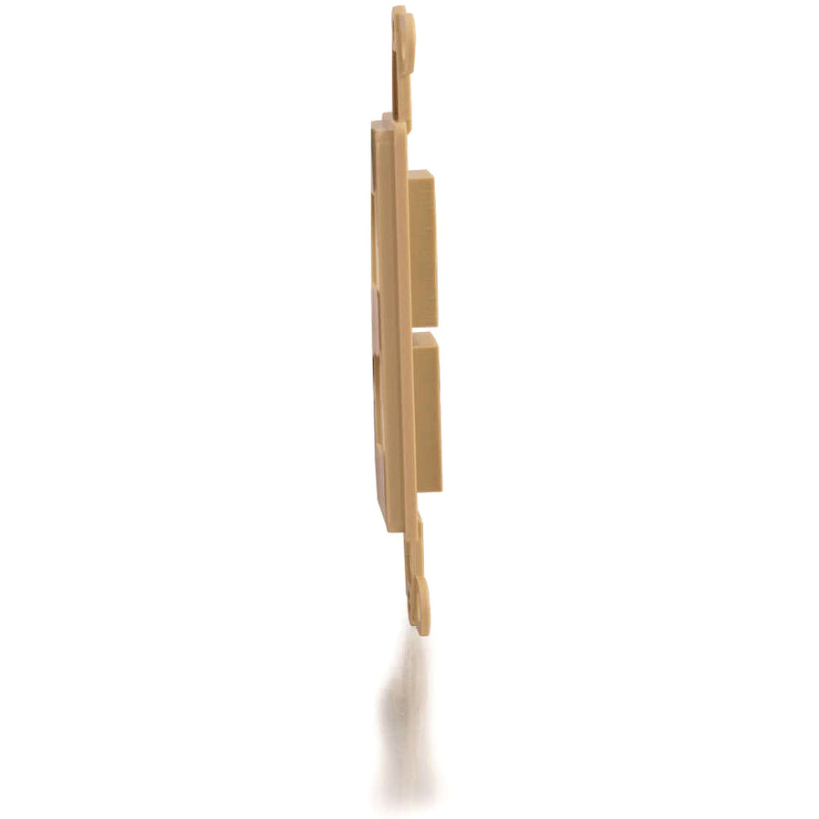 C2G 2 Socket Decorative Multimedia Keystone Insert - 2 x Total Number of Socket(s) - Ivory - 1