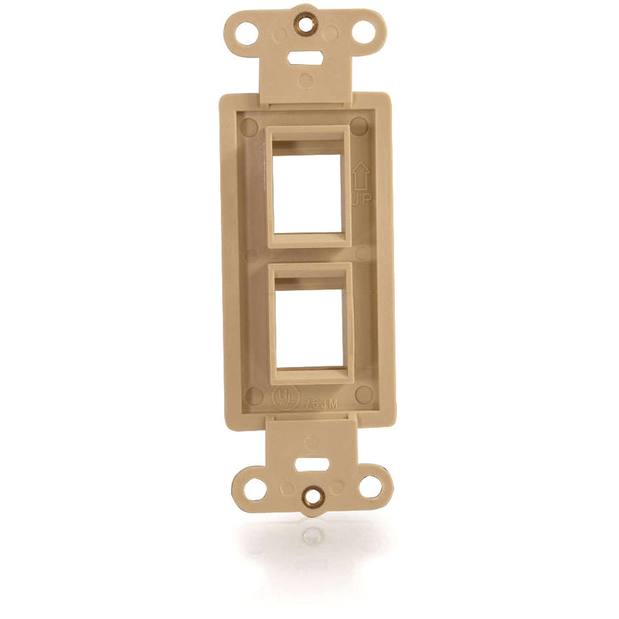 C2G 2 Socket Decorative Multimedia Keystone Insert - 2 x Total Number of Socket(s) - Ivory - 1