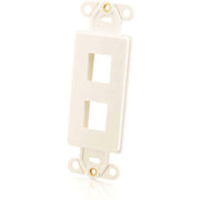 C2G 2 Socket Decorative Multimedia Keystone Insert - 2 x Total Number of Socket(s) - White - 1 Each