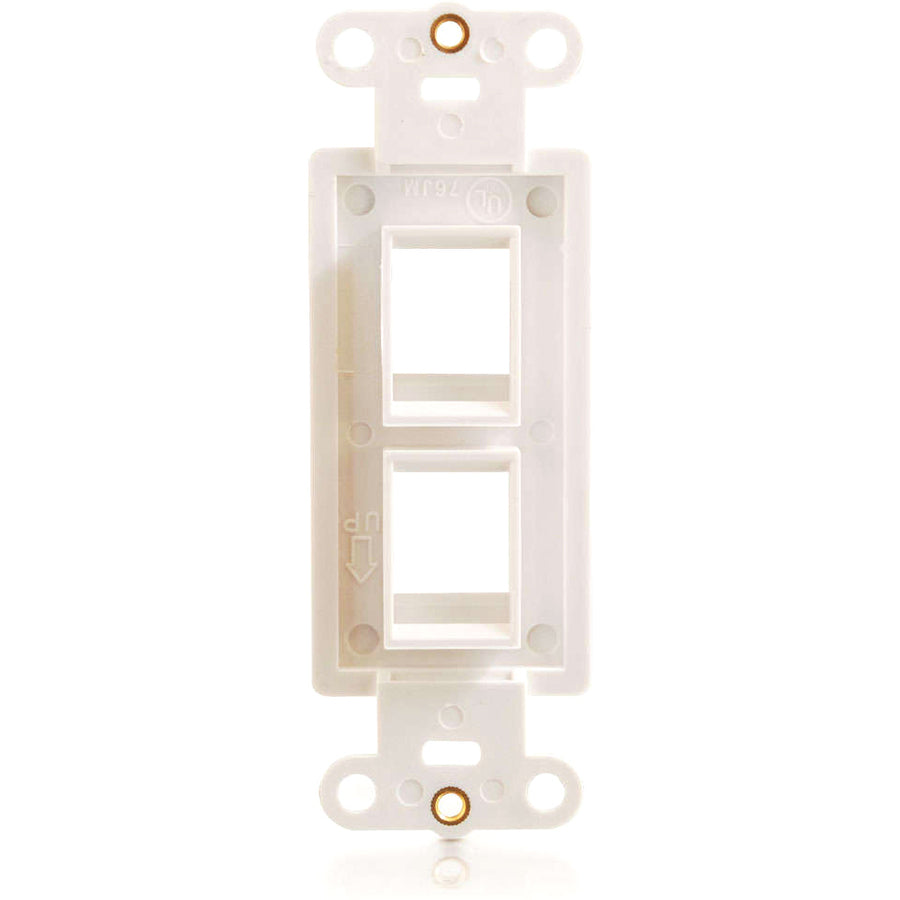 C2G 2 Socket Decorative Multimedia Keystone Insert - 2 x Total Number of Socket(s) - White - 1 Each