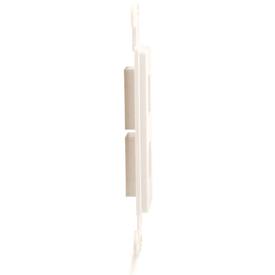 C2G 2 Socket Decorative Multimedia Keystone Insert - 2 x Total Number of Socket(s) - White - 1 Each