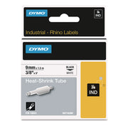 Dymo Rhino Heat Shrink Tube Labels - 23/64" Width x 59 1/16" Length - Rectangle - Thermal Transfer - Black on White - Polyolefin - Easy Peel - 1 Each