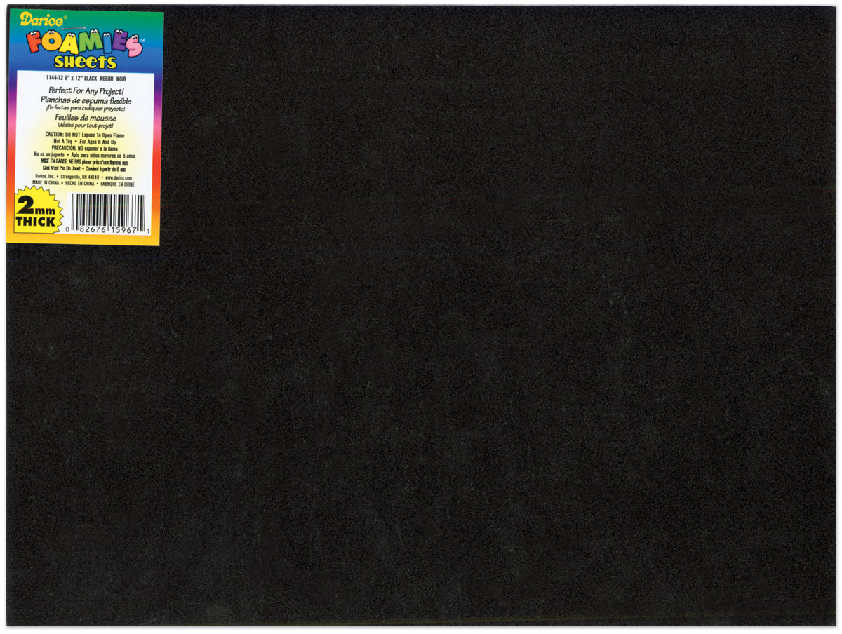 Foam Sheet 9 X12  2mm-Black