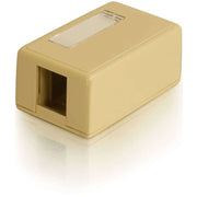 C2G 1 Socket Keystone Jack Surface Mounting Box - 1 x Total Number of Socket(s) - Ivory - 1 Each