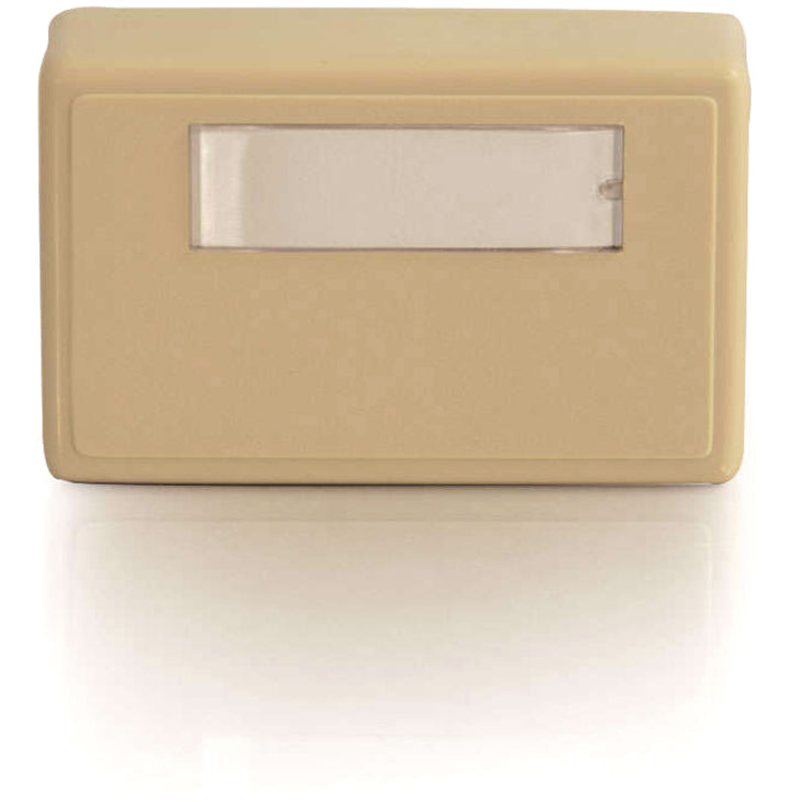 C2G 1 Socket Keystone Jack Surface Mounting Box - 1 x Total Number of Socket(s) - Ivory - 1 Each